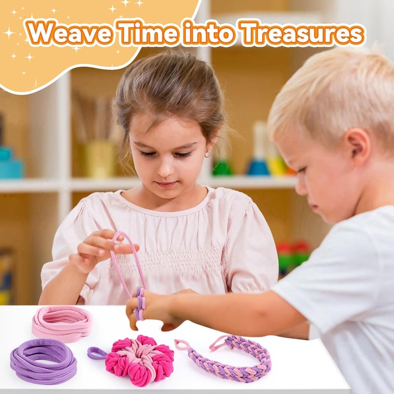 PREBOX 10’’ Potholder Weaving Loom Kit Refill Loops, DIY Crafts Supplies for Kids & Beginners, 112 Colorful Loops to Make 2 Large Pot Holders - Image 2